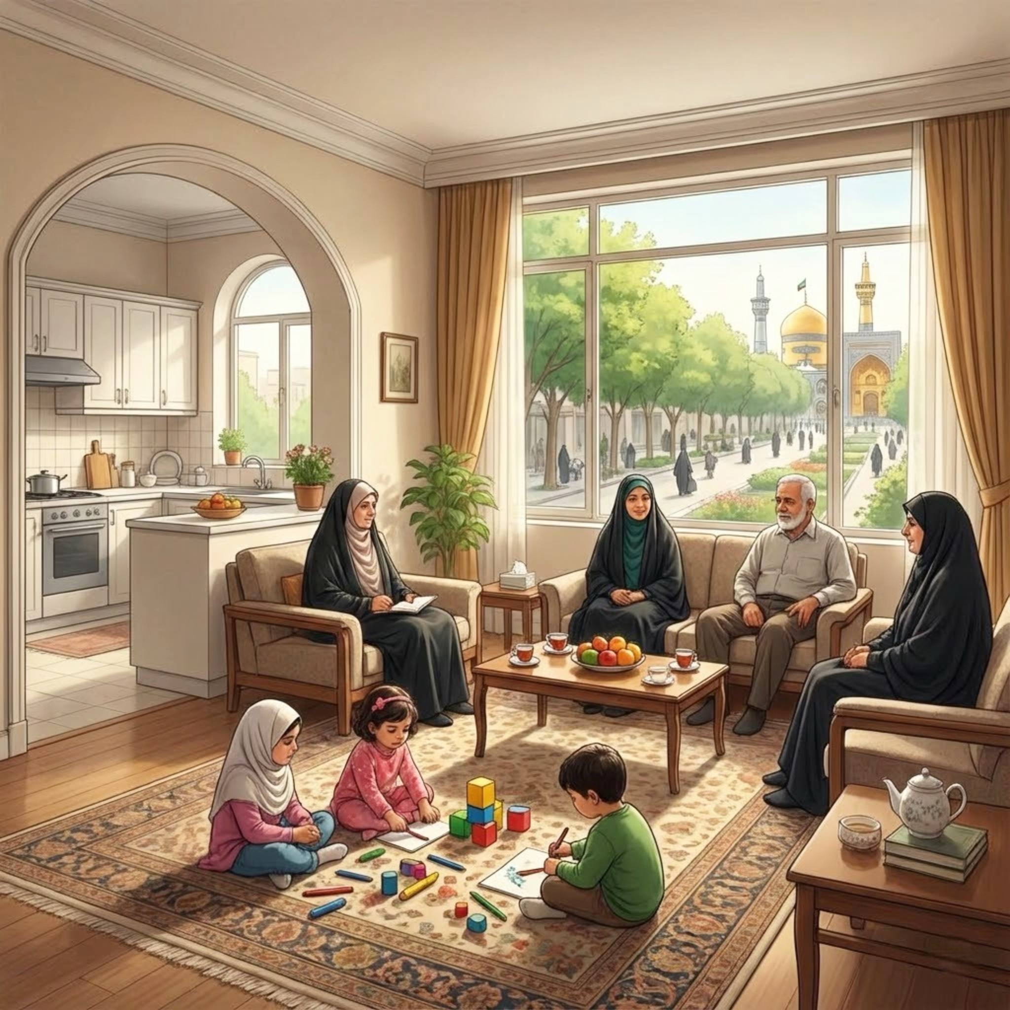 این هتل آپارتمان های مشهد مخصوص خانواده های پرجمعیت هستن!